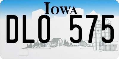 IA license plate DLO575