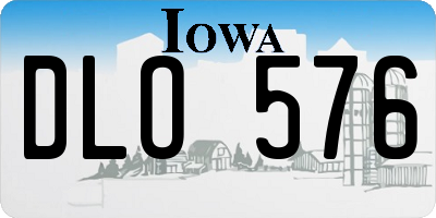 IA license plate DLO576