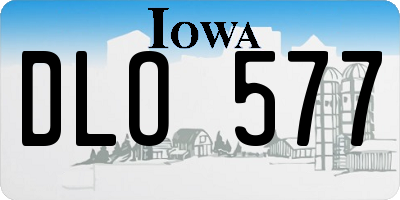 IA license plate DLO577
