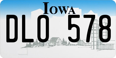 IA license plate DLO578