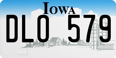 IA license plate DLO579