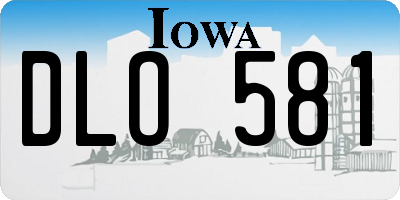 IA license plate DLO581