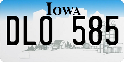 IA license plate DLO585