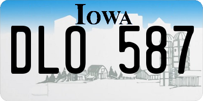 IA license plate DLO587