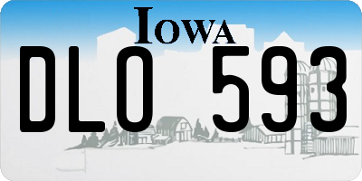 IA license plate DLO593