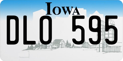 IA license plate DLO595