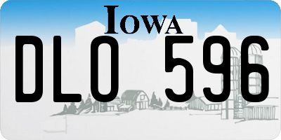 IA license plate DLO596