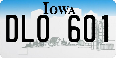 IA license plate DLO601