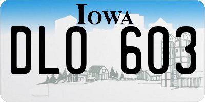 IA license plate DLO603