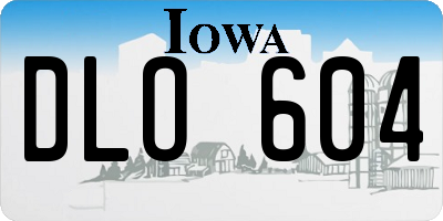 IA license plate DLO604