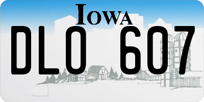 IA license plate DLO607