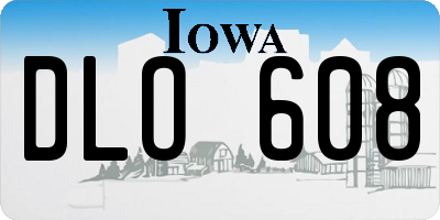 IA license plate DLO608