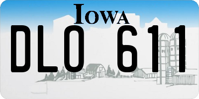 IA license plate DLO611