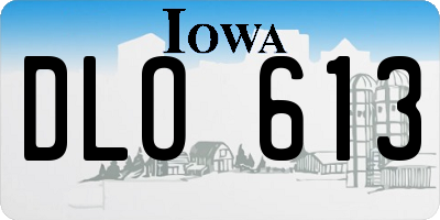 IA license plate DLO613
