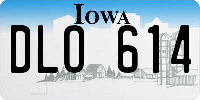 IA license plate DLO614