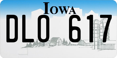 IA license plate DLO617