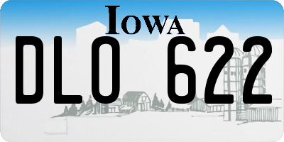 IA license plate DLO622