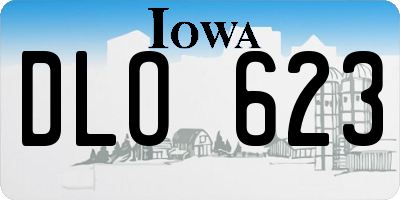 IA license plate DLO623