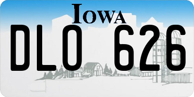 IA license plate DLO626