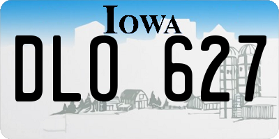 IA license plate DLO627