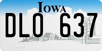 IA license plate DLO637