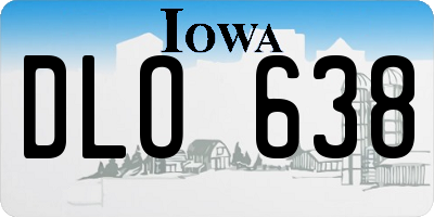 IA license plate DLO638