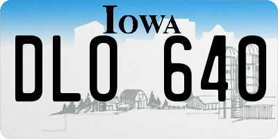 IA license plate DLO640