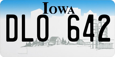IA license plate DLO642