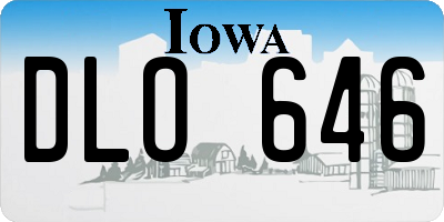 IA license plate DLO646