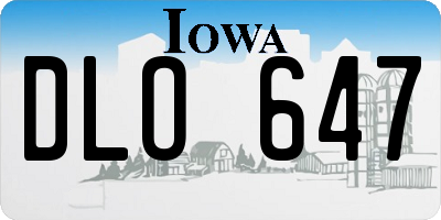 IA license plate DLO647