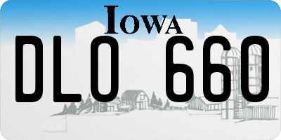 IA license plate DLO660