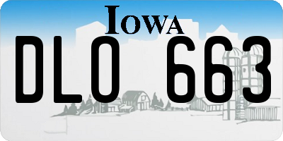 IA license plate DLO663