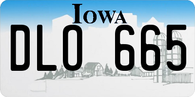 IA license plate DLO665