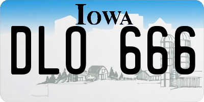 IA license plate DLO666