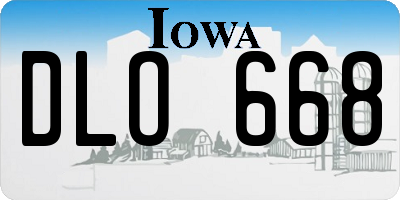IA license plate DLO668