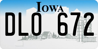 IA license plate DLO672