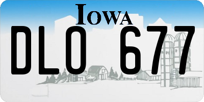 IA license plate DLO677