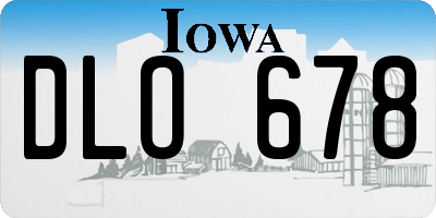 IA license plate DLO678