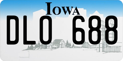 IA license plate DLO688