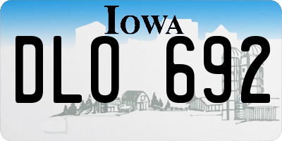 IA license plate DLO692