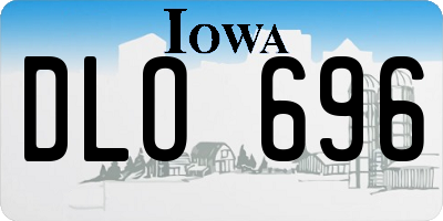 IA license plate DLO696