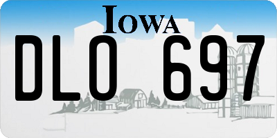 IA license plate DLO697