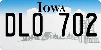 IA license plate DLO702