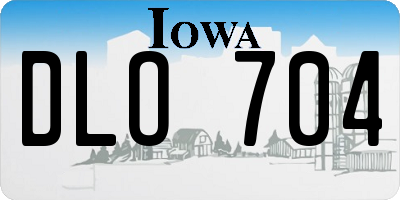 IA license plate DLO704