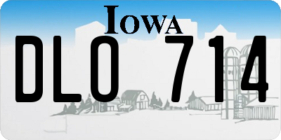 IA license plate DLO714