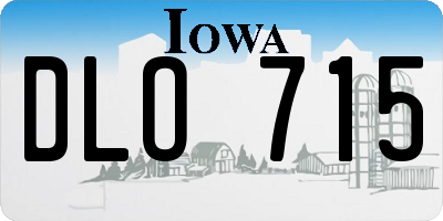 IA license plate DLO715