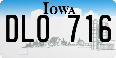 IA license plate DLO716
