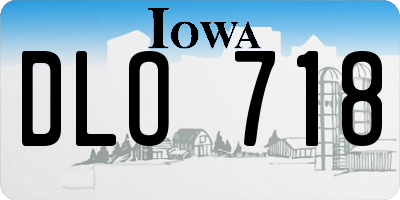 IA license plate DLO718