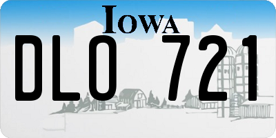 IA license plate DLO721