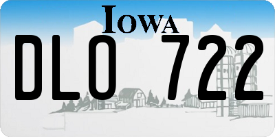 IA license plate DLO722